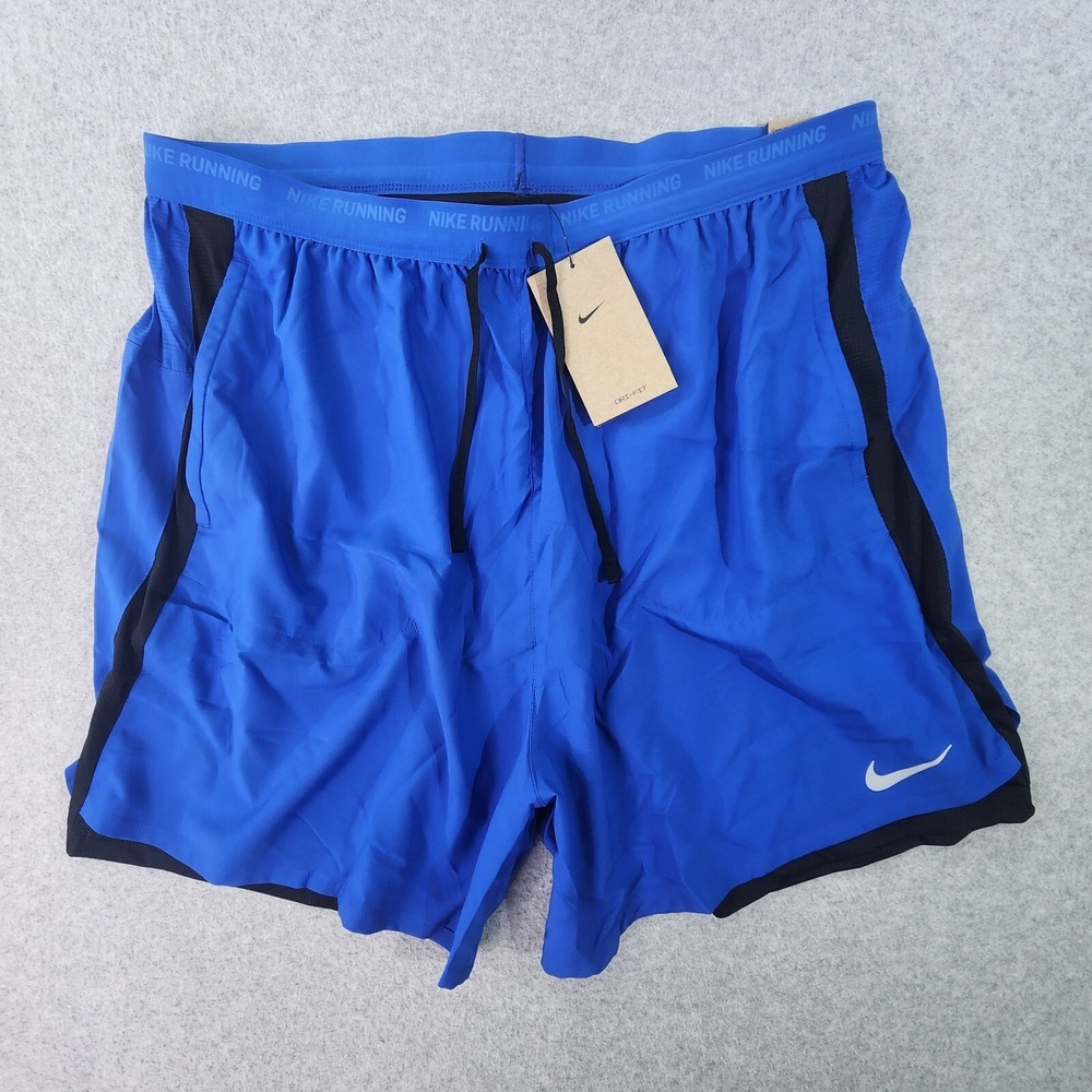 Nike Dri-Fit Stride Shorts Mens XXL-TALL Blue 5" Hybrid Running DM4757-480